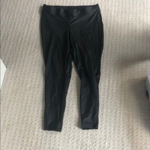 Torrid black faux leather leggings worn once